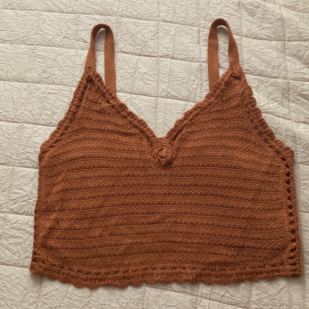 🧡🧡No Boundaries Rust Knit Tank Top🧡🧡 - Picture 3 of 4